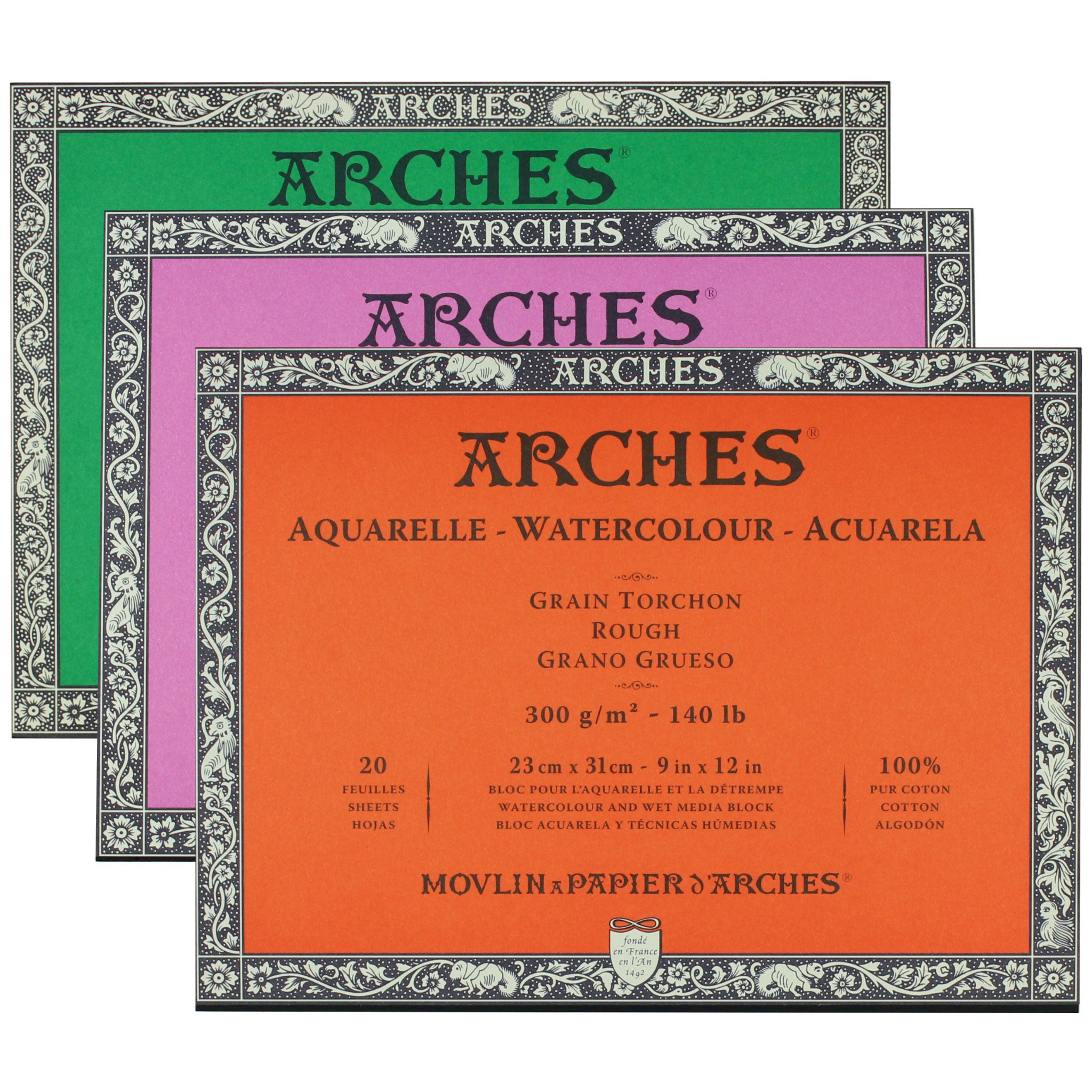 Arches Watercolor Block - 12 x 16, Cold Press, 20 Sheets
