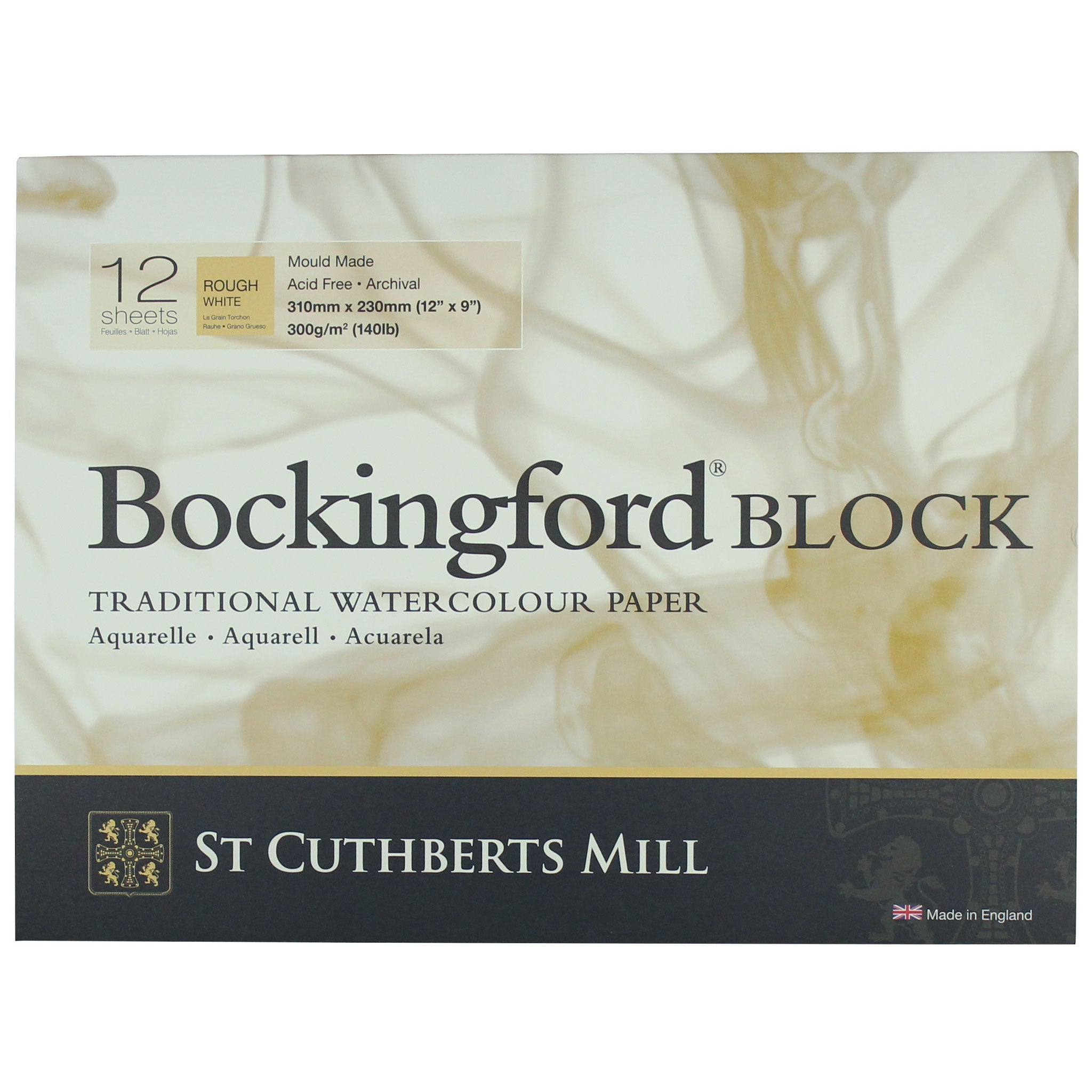 Bockingford Traditional Watercolor Block, 9x12 in, 12 Sheets