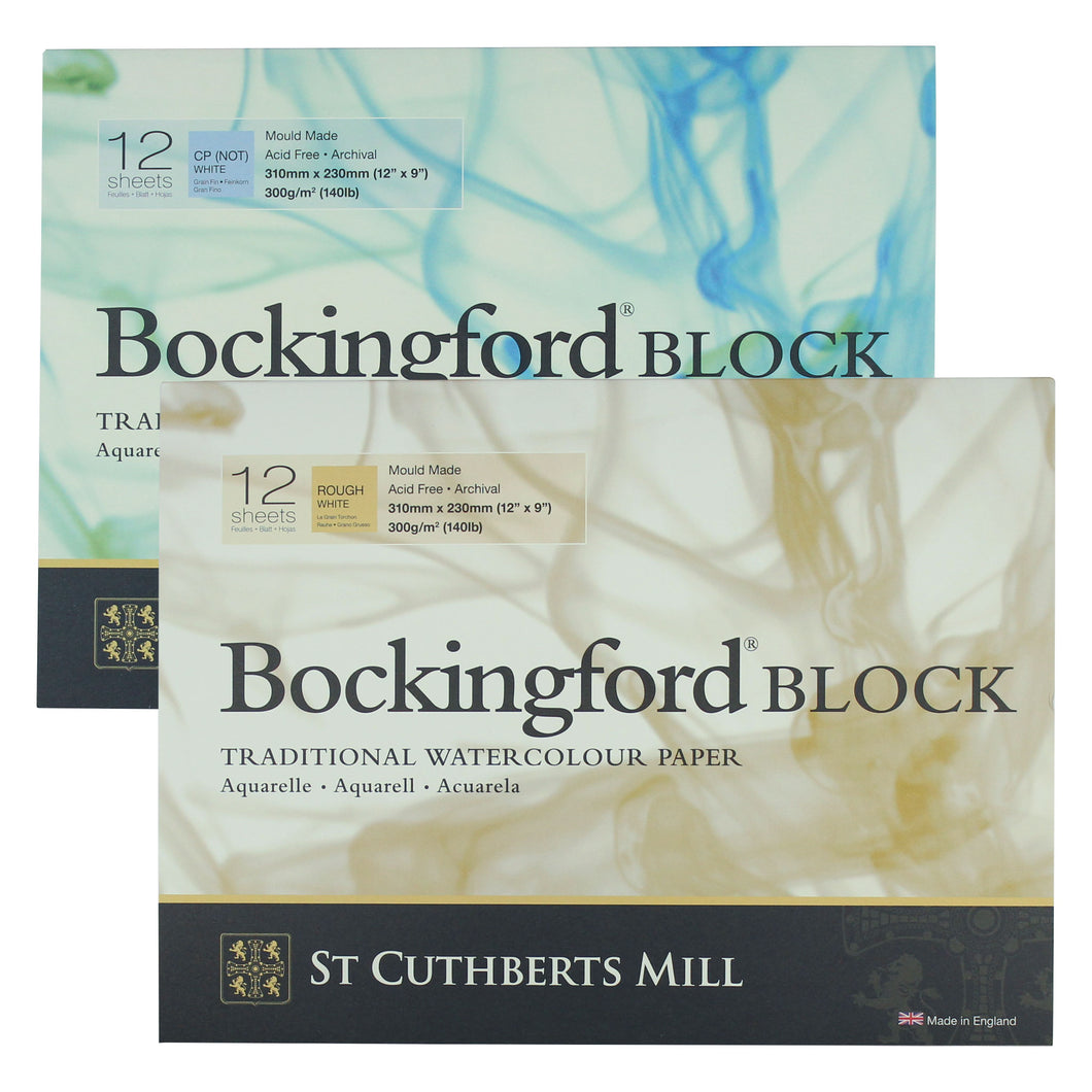 St. Cuthberts Mill Bockingford Watercolor Paper Pad - 16x12-inch White  Water Color Paper for Artists - 12 Sheets of 140lb Cold Press Watercolor  Paper