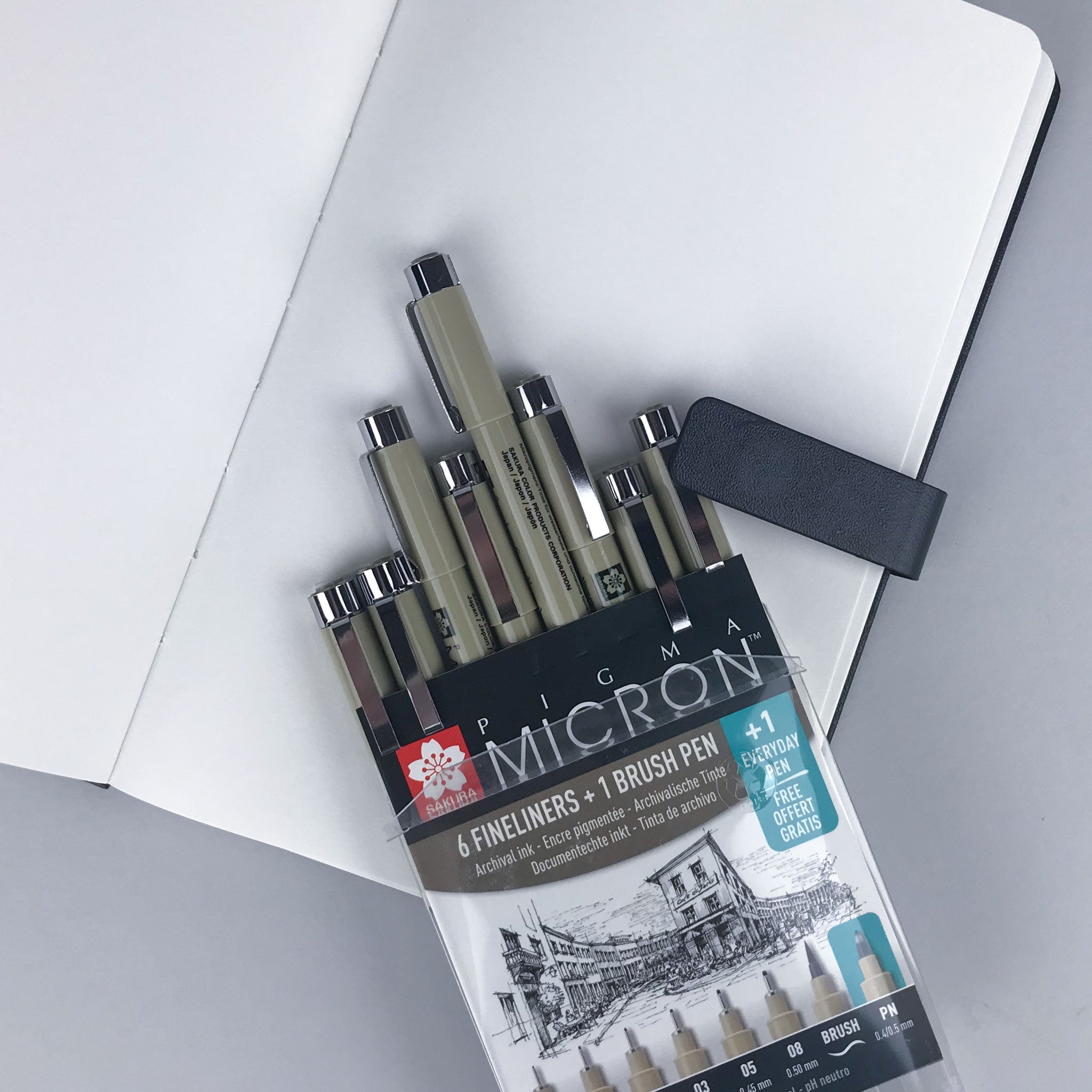 Pigma Micron Fineliner Set 3 Pens, 0.45 Mm 0.5 Mm 1 PN for Free  Illustrating Drawing Sketching Handwriting 