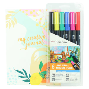Creative Journal and Tombow Brush Pen Set