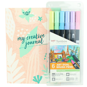 Creative Journal and Tombow Brush Pen Set