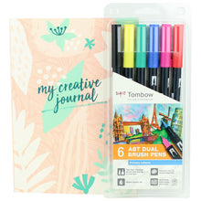 Load image into Gallery viewer, Creative Journal and Tombow Brush Pen Set