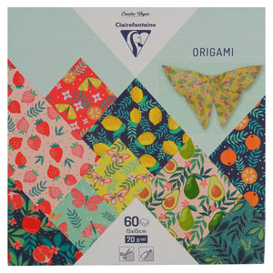 Clairefontaine Origami Paper Pack - 60 Sheets - Fruit Garden
