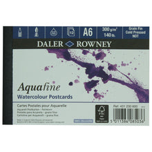 Load image into Gallery viewer, Daler Rowney Aquafine A6 Watercolour Postcard Pad