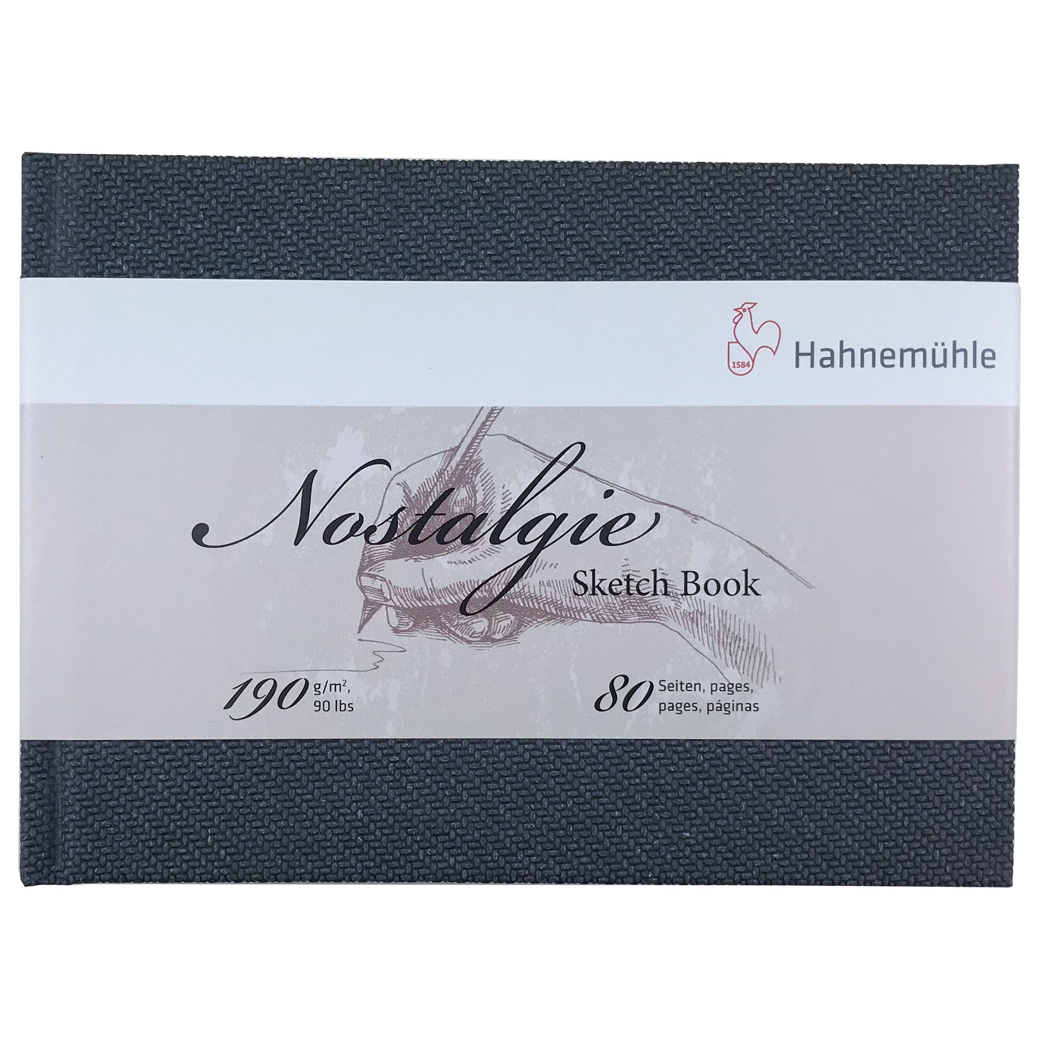 A3, Hahnemühle D&S Sketch Book Black Cover  Portrait / Lanscape  140gsm 80 Sheets
