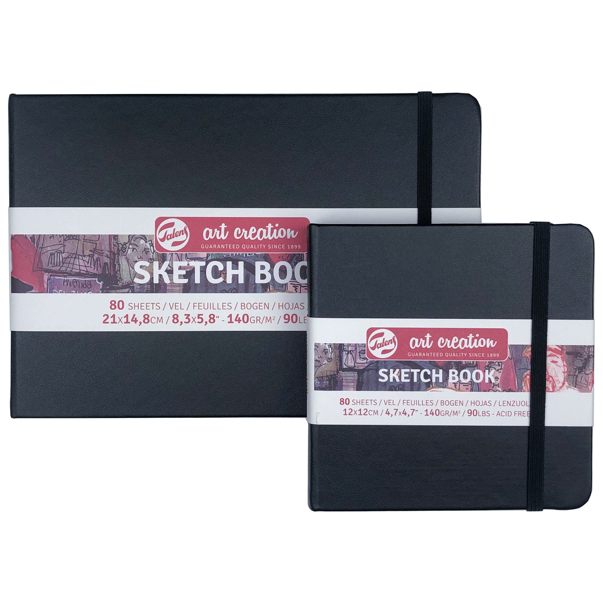 Royal Talens Art Creation Hardback Sketchbook - Black Cover: 140gsm, 80  sheets – Perfect Paper Company