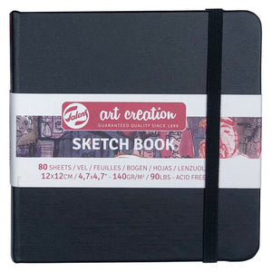 Sketchbook Black 12 x 12 cm 140 g 80 Sheets