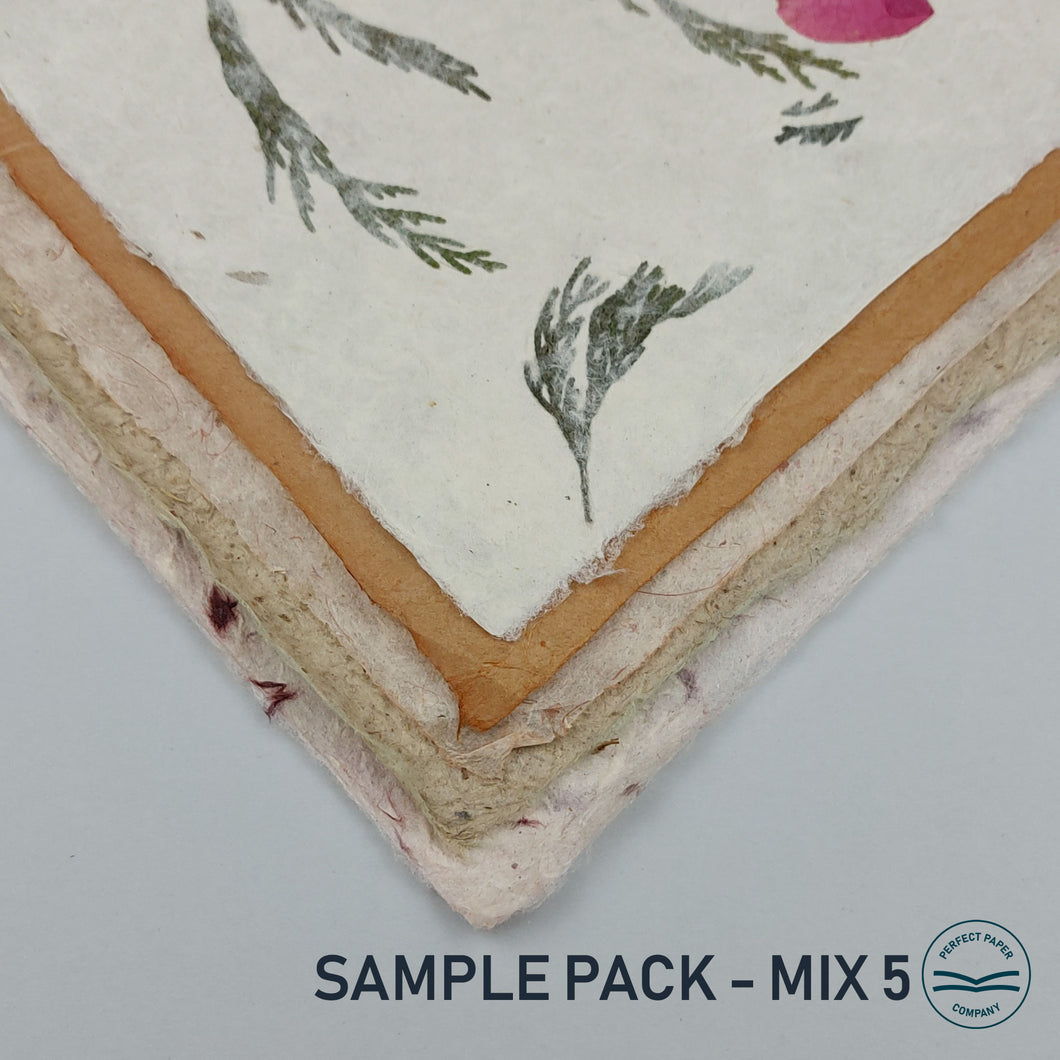 Handmade Paper Pack, Any Mix Of 5 Sheets – Perfect Paper Company