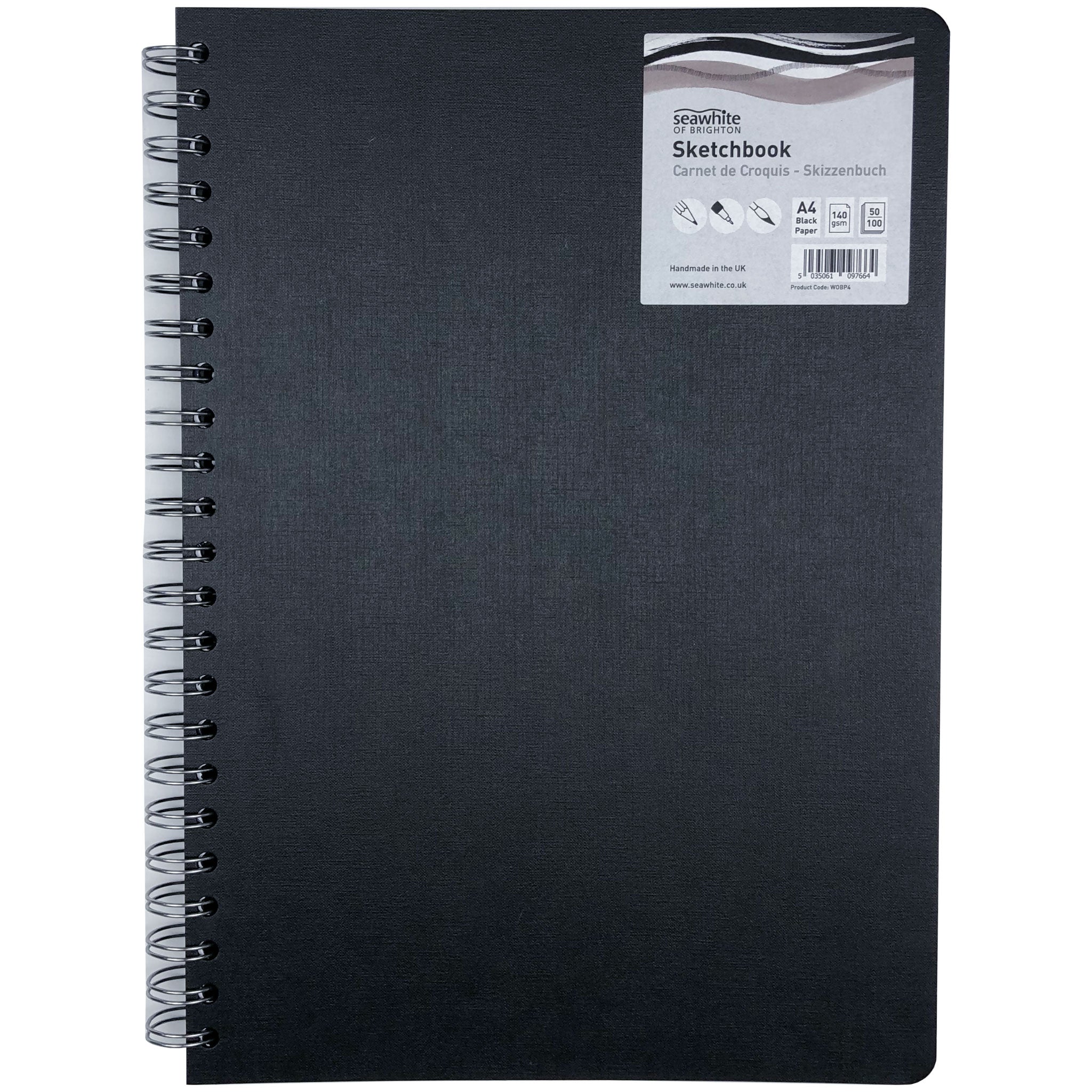 Buy Derwent Black Paper Sketch Book A4 Portrait Drawing  Writing 40  Sheets Free Paper Wirebound Spine Professional Quality Black Book  2300379 Online at desertcartINDIA