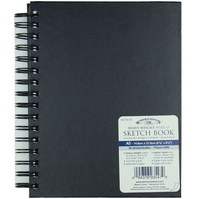 Seawhite Black Cloth Hardback Artists Sketchbook 140gsm Square 140x140