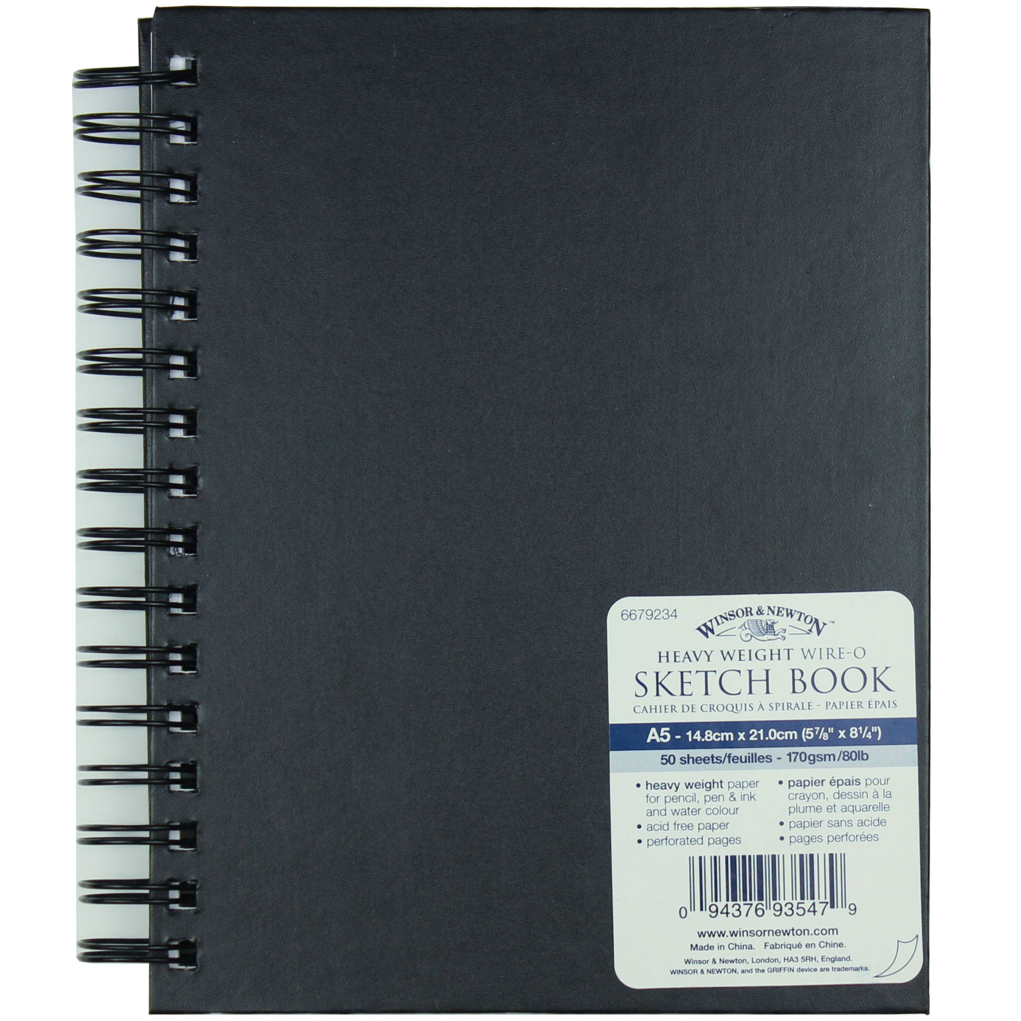 Winsor & Newton Sketchbook 50 lb Wire Bound 9x12 Pad 80-Sheets